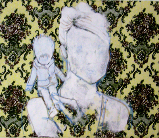 Puppe, Öl auf Baumwollstoff, 80 x 100cm, 2007